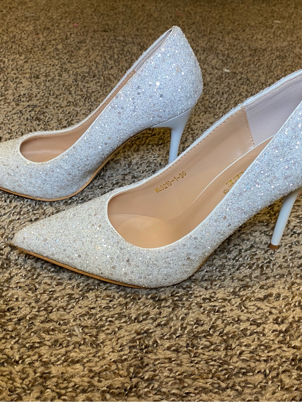 Glitter Pointed-Toe Stilettos